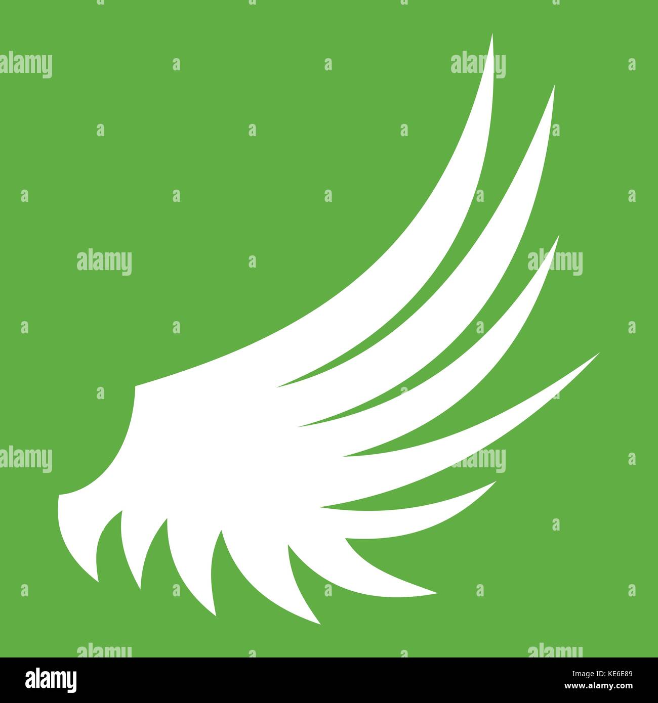 Wing icon green Stock Vector Image & Art - Alamy