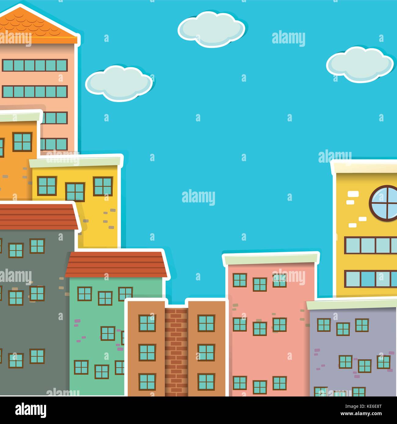 Many buildings at daytime illustration Stock Vector Image & Art - Alamy