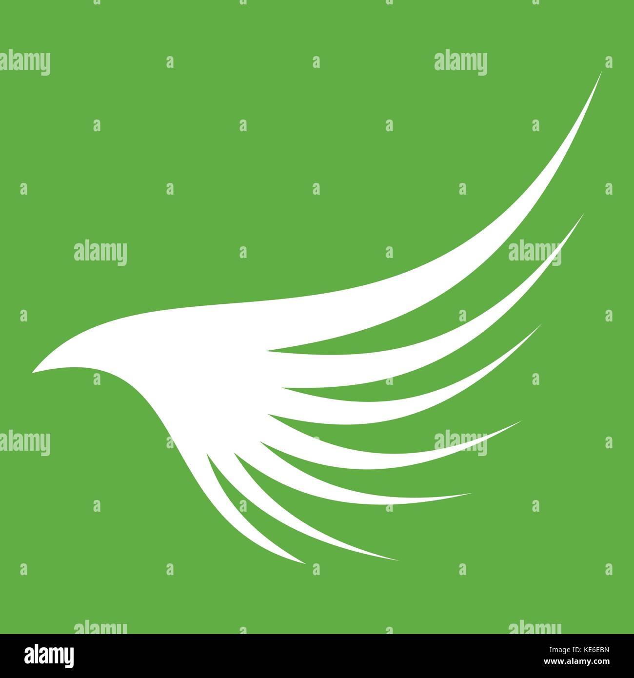 Wing icon green Stock Vector Image & Art - Alamy