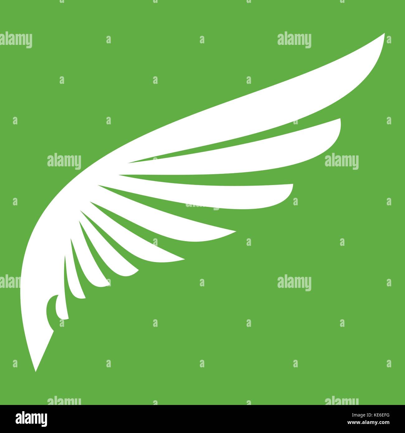 Wing icon green Stock Vector Image & Art - Alamy