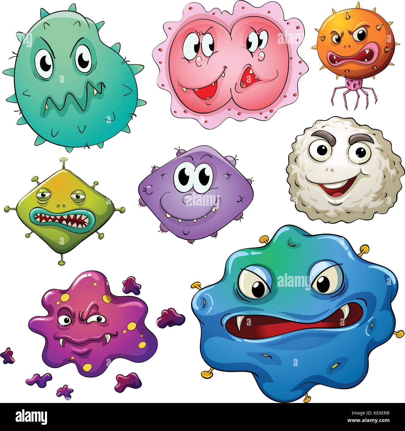 Bacteria angry face illustration hi-res stock photography and images ...