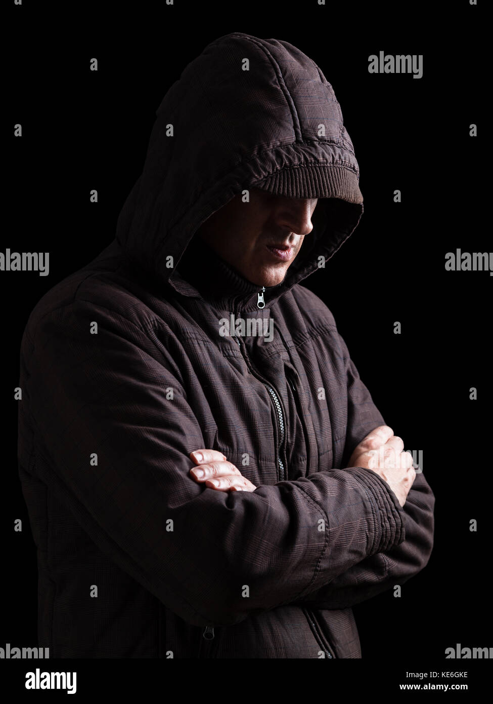 Unhappy Sad Lonely Hoodie Stock Photos Unhappy Sad Lonely Hoodie