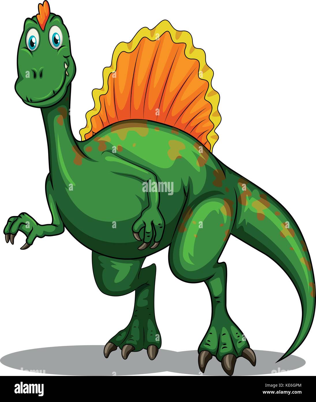 Green dinosaur with sharp claws illustration Stock Vector Image & Art ...
