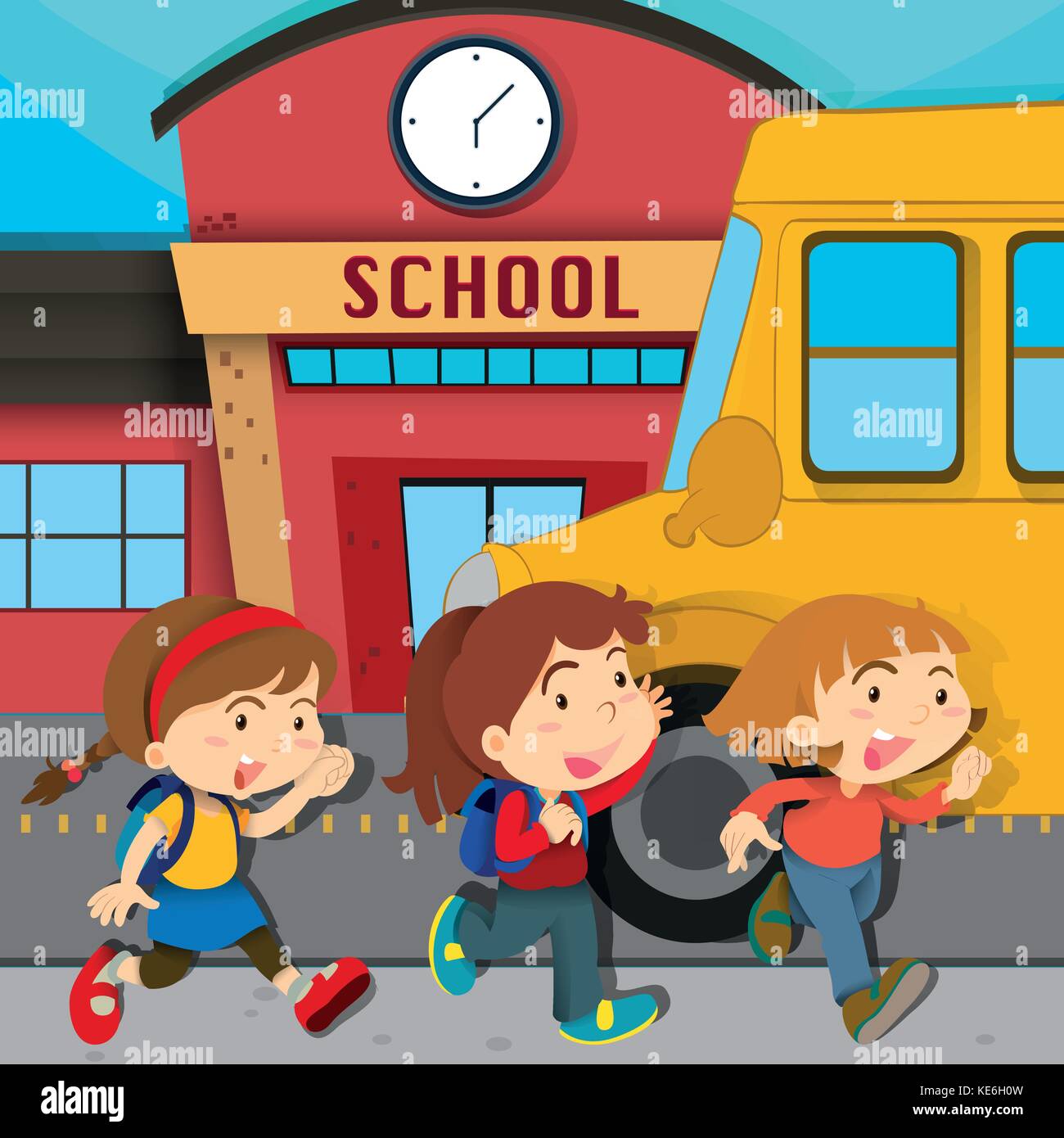 Little Boy Running In School Stock Photos & Little Boy Running In