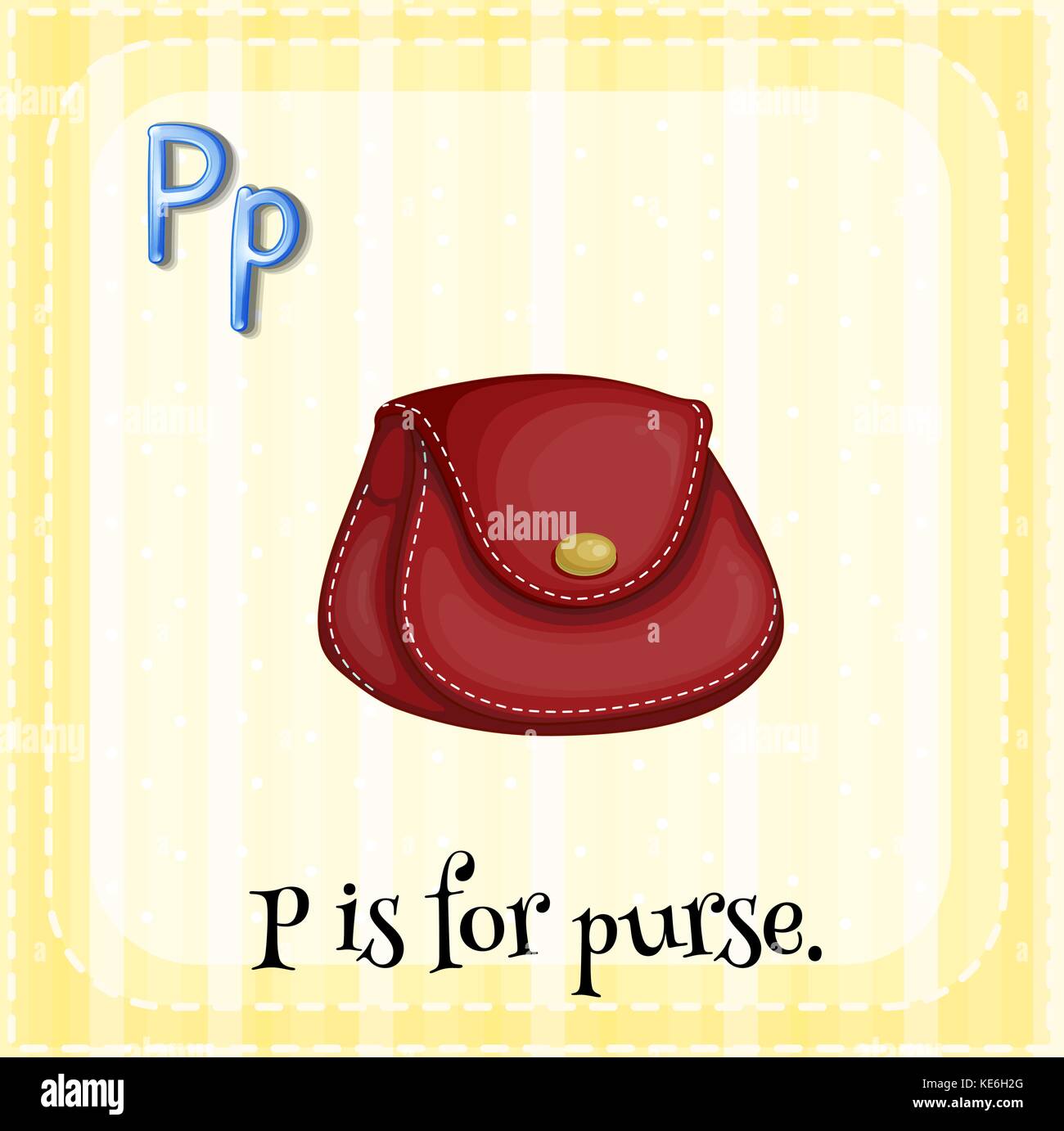 Flashcard letter P is for purse illustration Stock Vector Image & Art ...