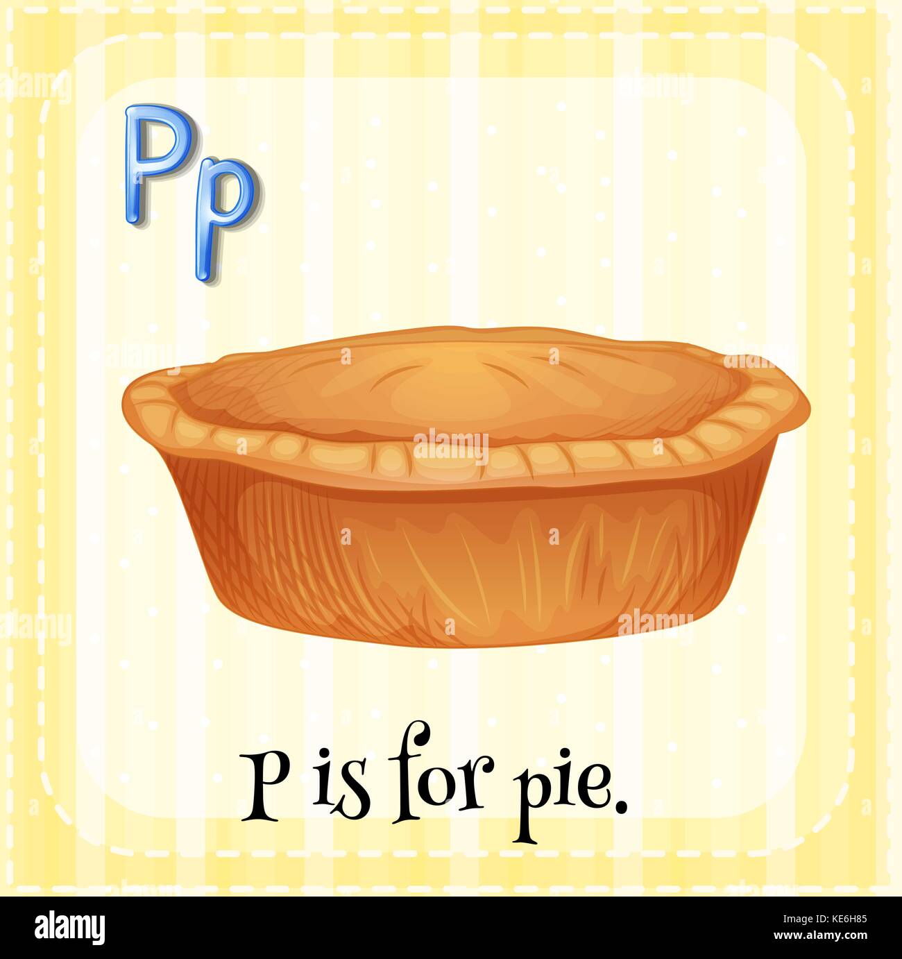 Flashcard letter P is for pie illustration Stock Vector Image & Art - Alamy