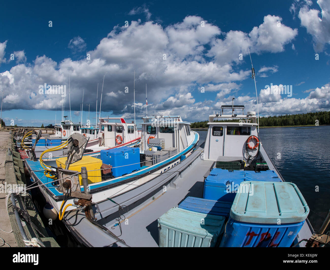 Lobster boats, Quai de Loggiecroft, Kouchibouguac River, Kouchibouguac