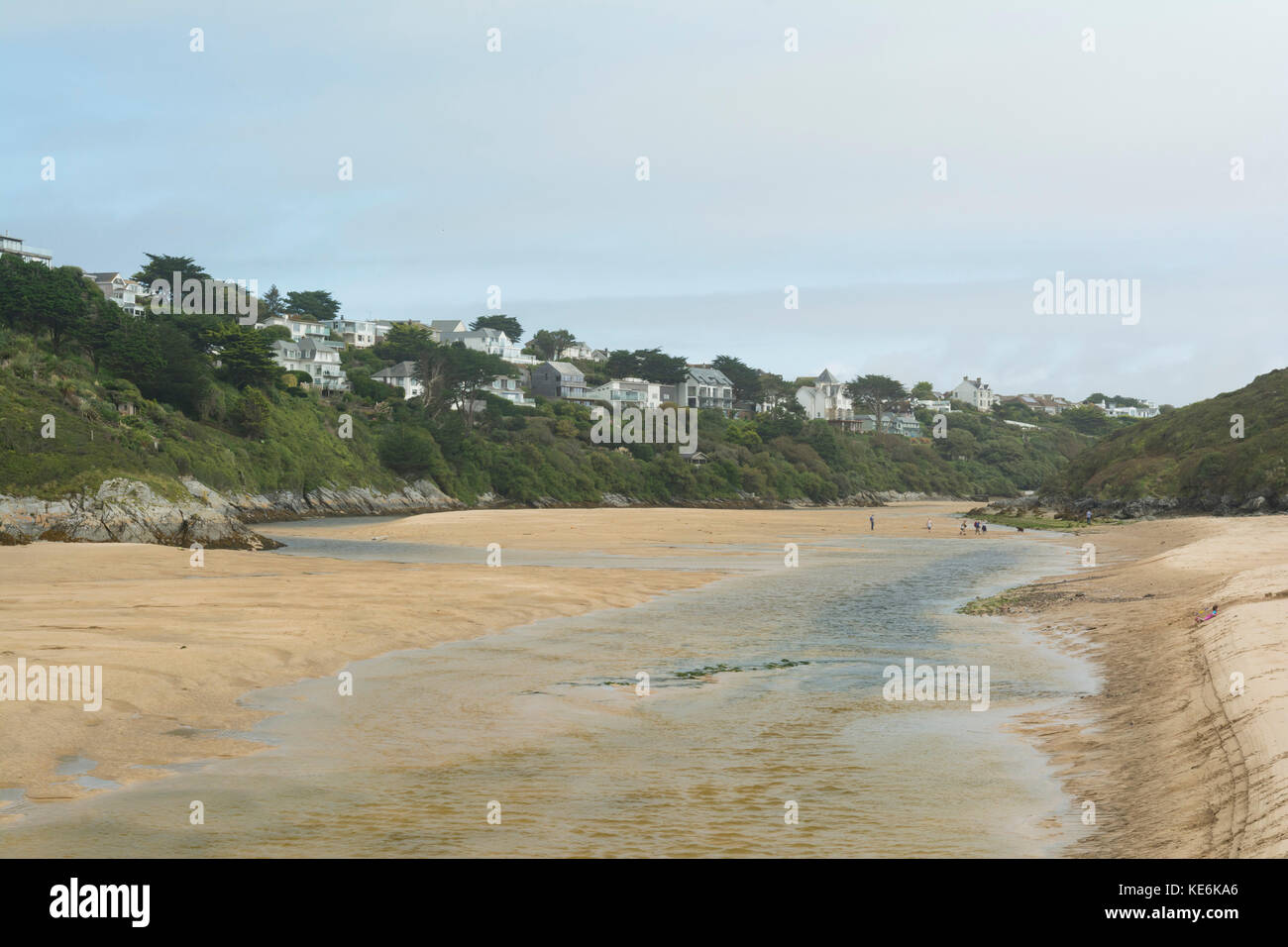 Gannel Estuary - Crantock Beach - Cornwall, Newquay, UK Stock Photo