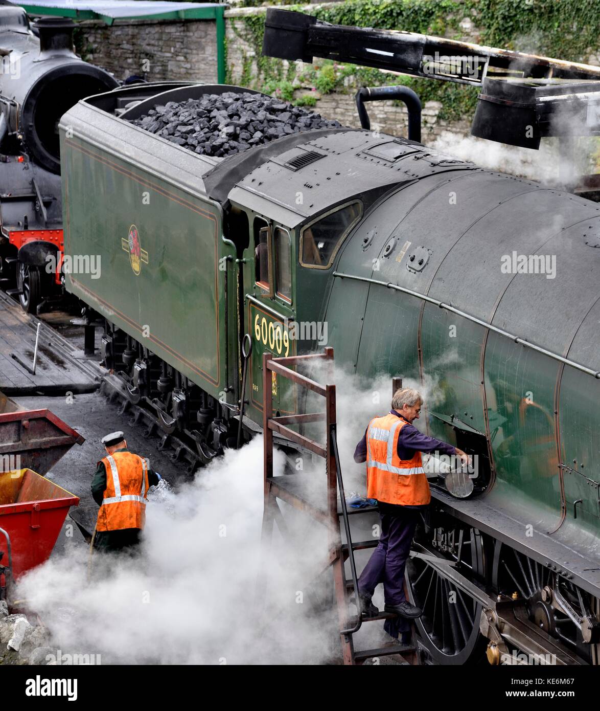 6009 A4 pacific steam locomotive union of south Africa on shed at the Swanage railway Dorset England UK Stock Photo