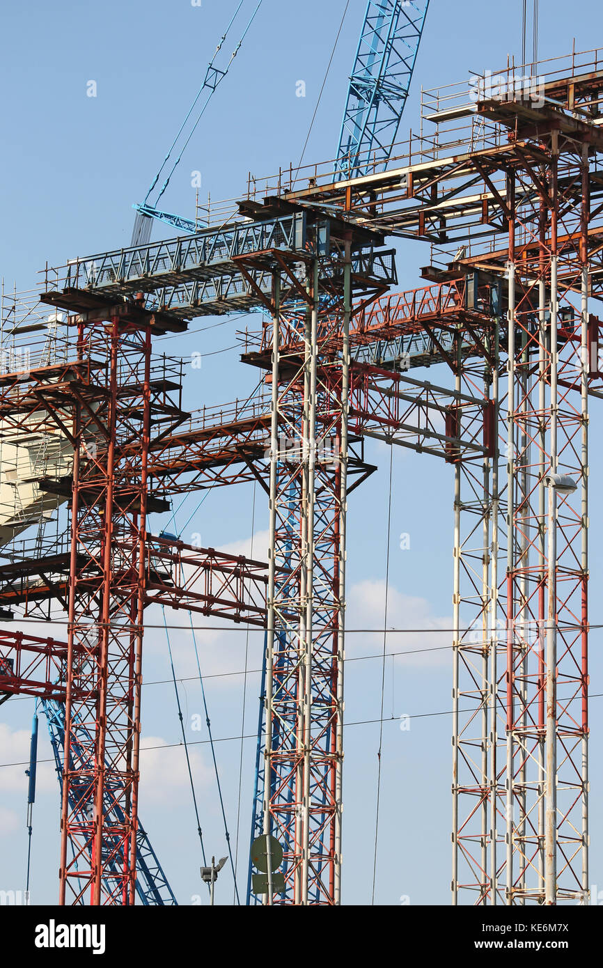 new bridge arc construction site Stock Photo Alamy