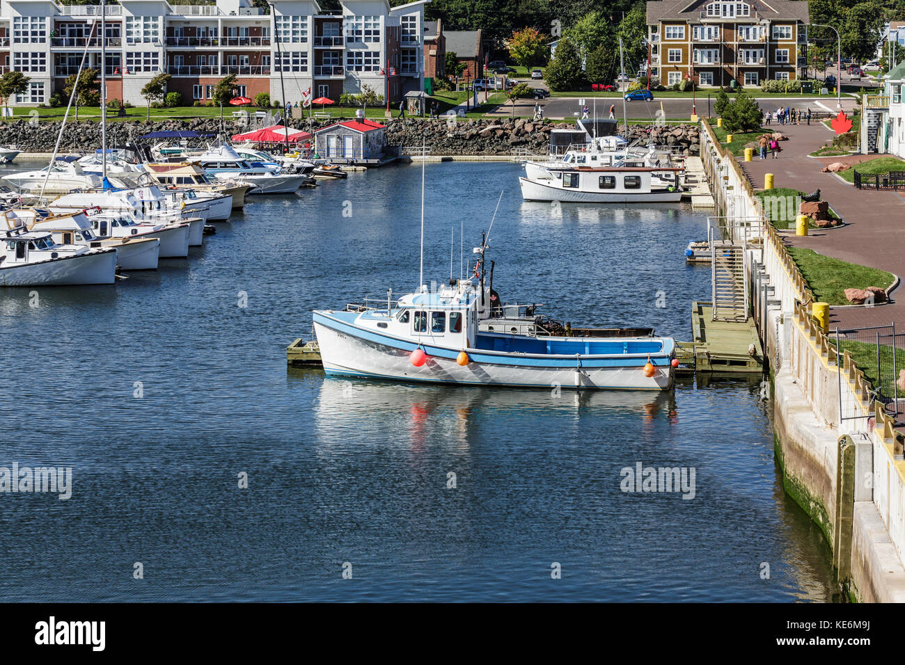Fishing Boat in Charlottetown Harbour Stock Photo Alamy