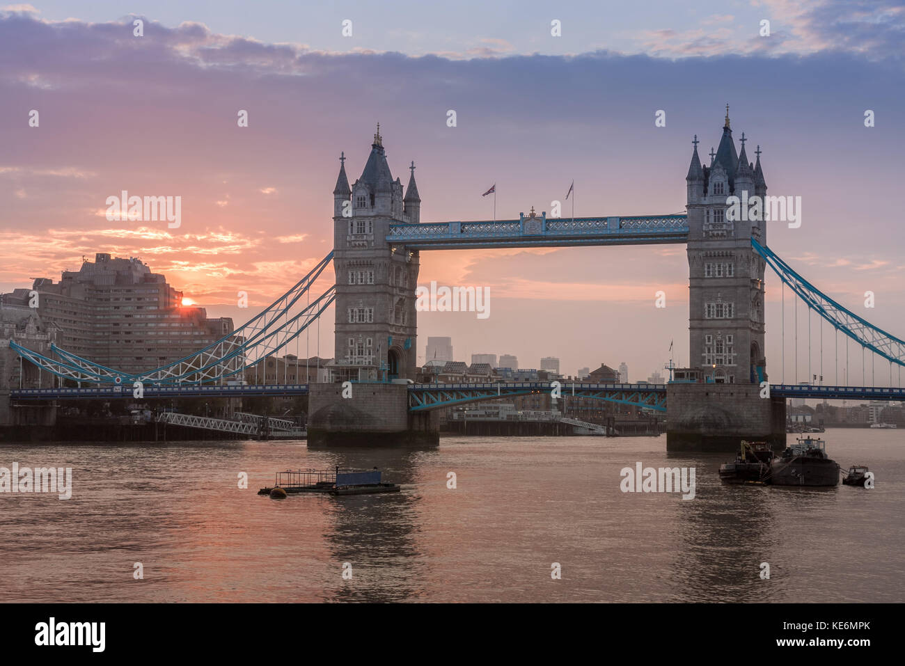 Tower Bridge in the sunrise time , London, England Stock Photo - Alamy