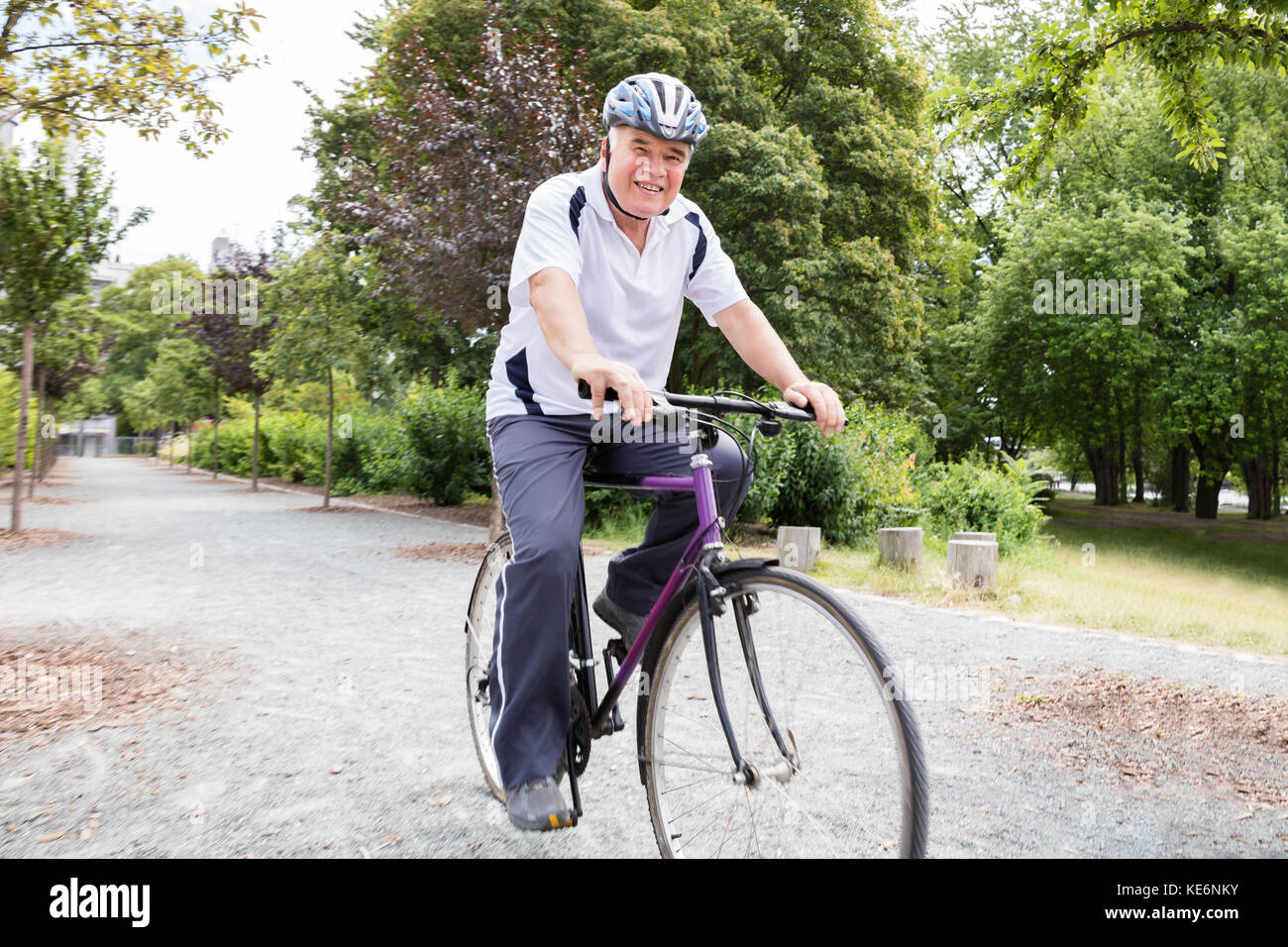 riding a bicycle