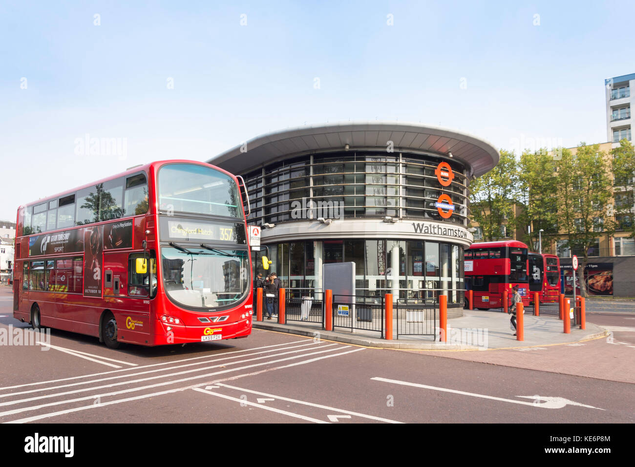 Walthamstow Bus Station, Selbourne Road, Walthamstow, London Borough of Waltham Forest, Greater London, England, United Kingdom Stock Photo