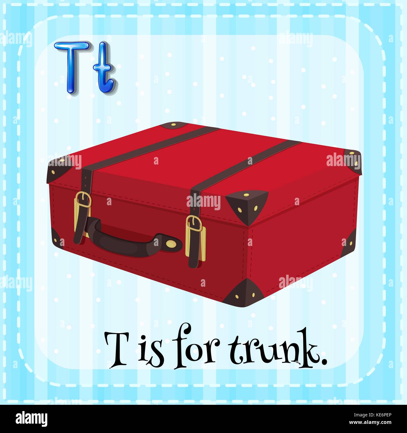 Flash card letter T is for trunk Stock Vector Image & Art Alamy