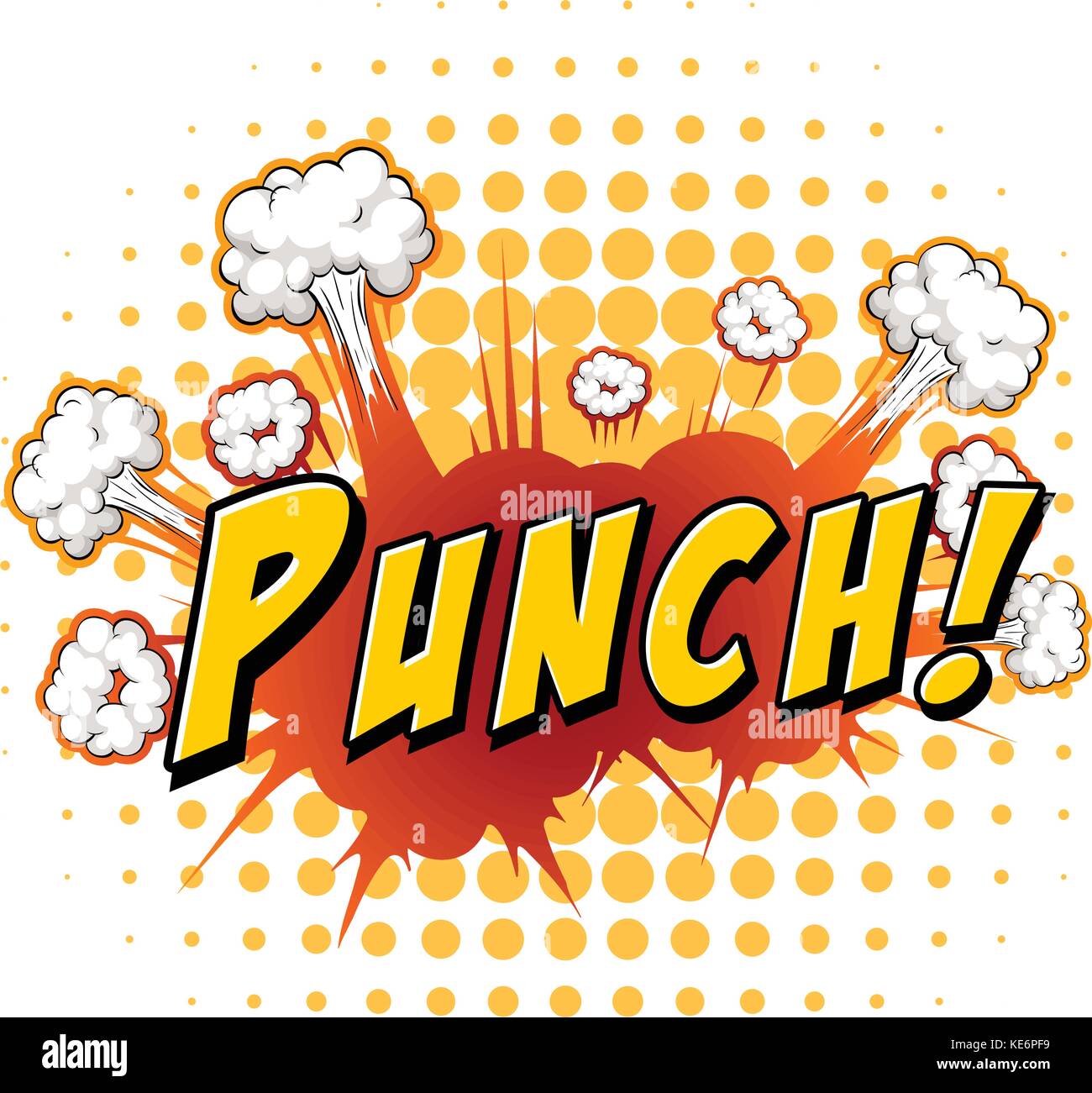 Word punch with explosion background Stock Vector Image & Art Alamy
