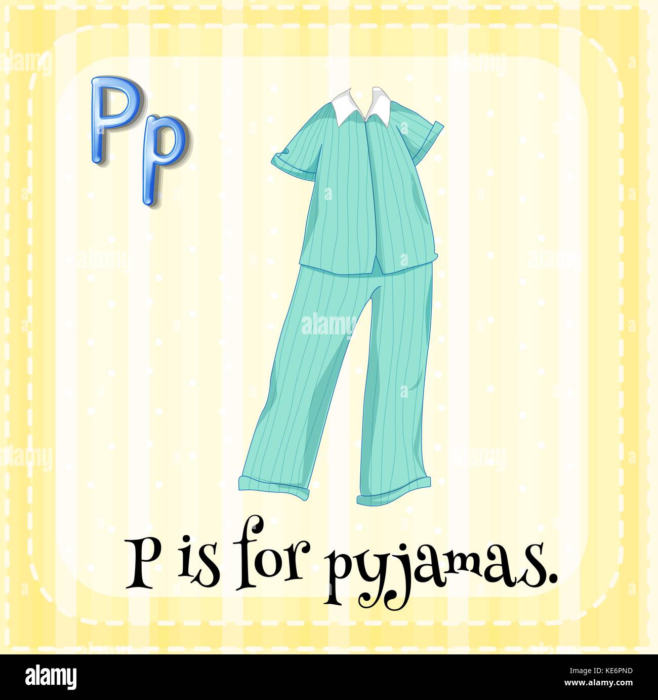 Flashcard letter P is for pyjamas Stock Vector Image Art Alamy