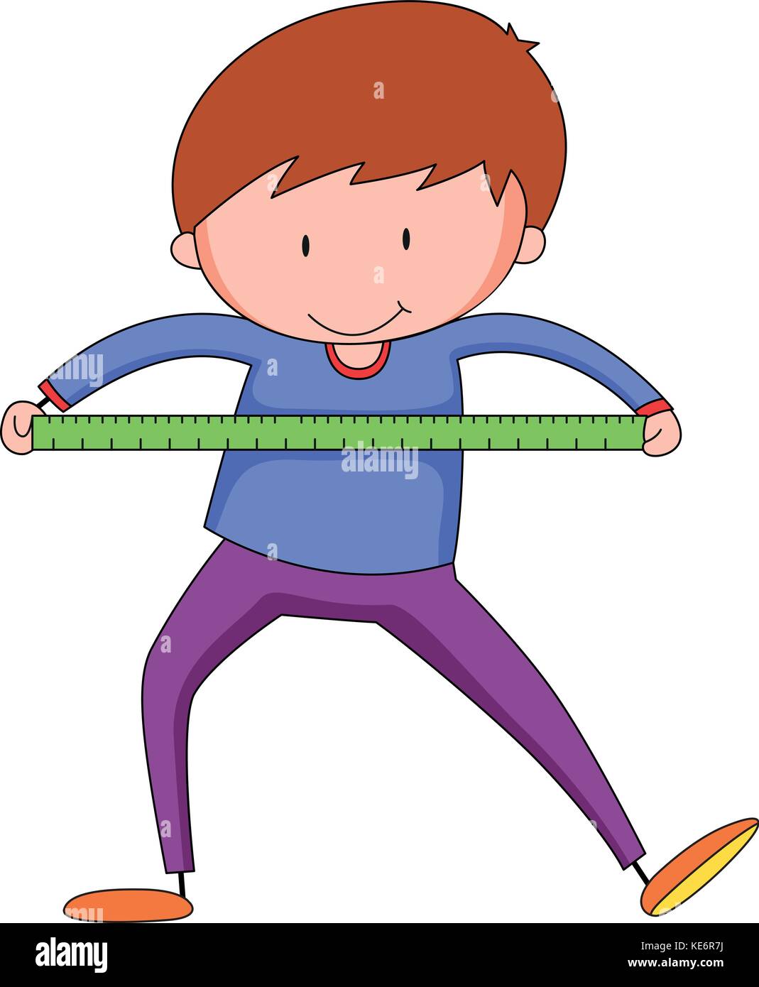 Child using tape measure Stock Vector Images Alamy