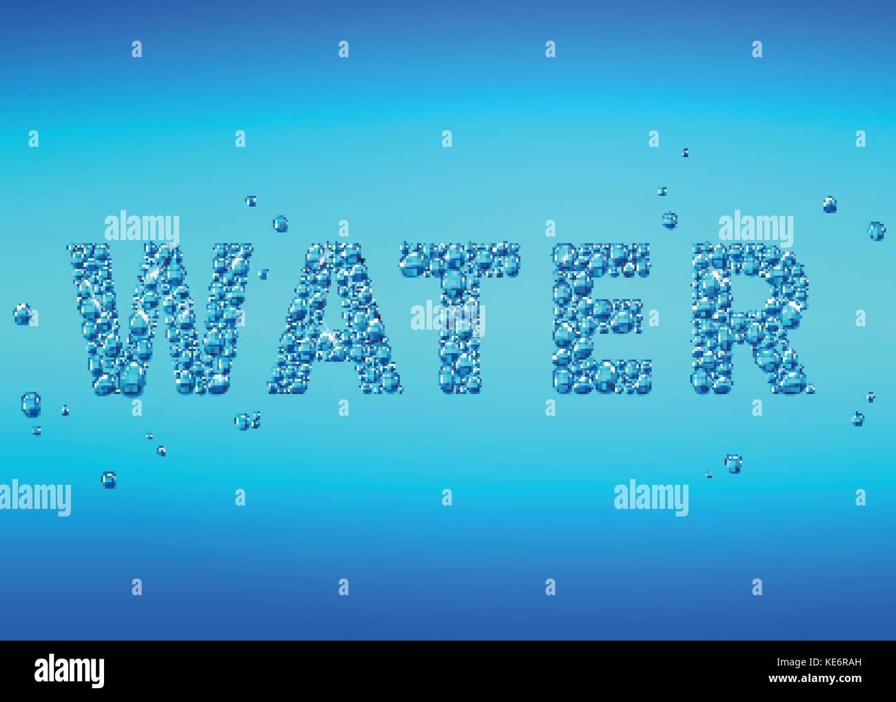 Blue drops of water background Stock Vector