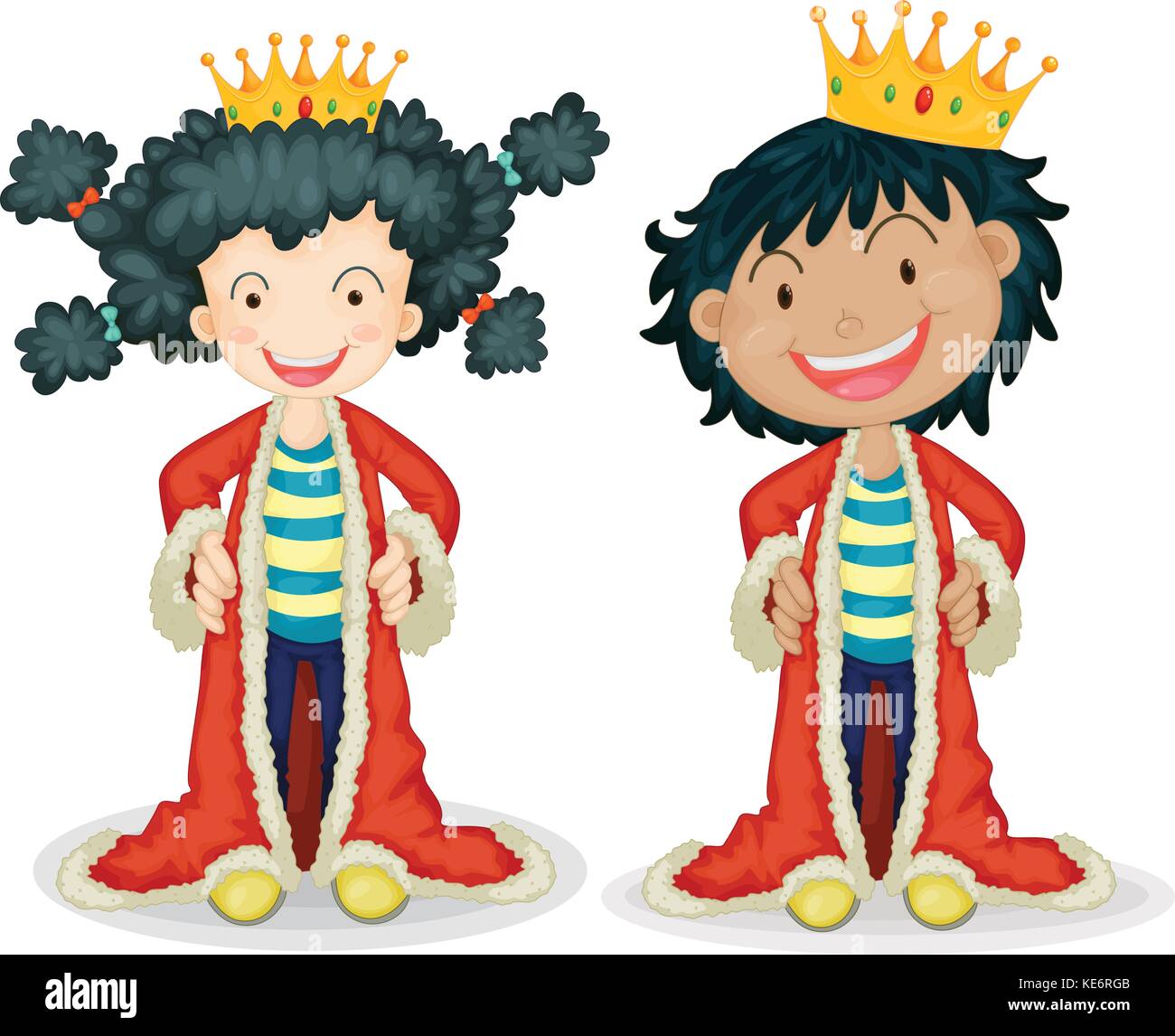 Children dressing up as king Stock Vector Image & Art Alamy