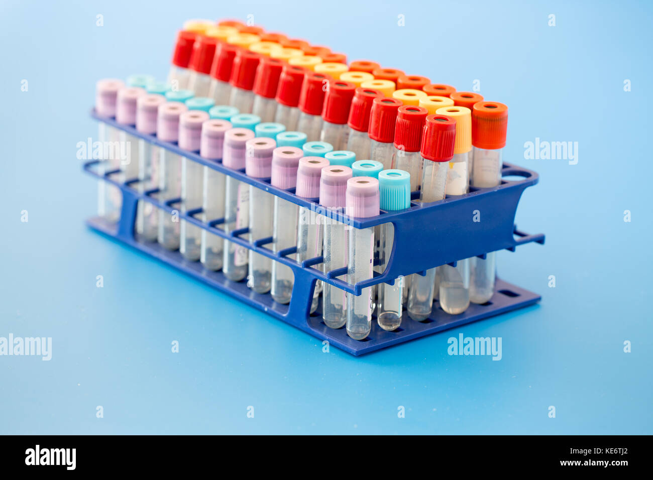 Vacutainer blood collection tubes Stock Photo