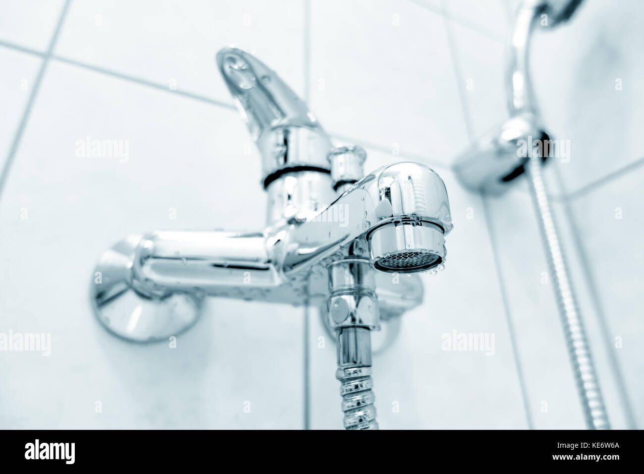 Water tap in bathroom Stock Photo - Alamy