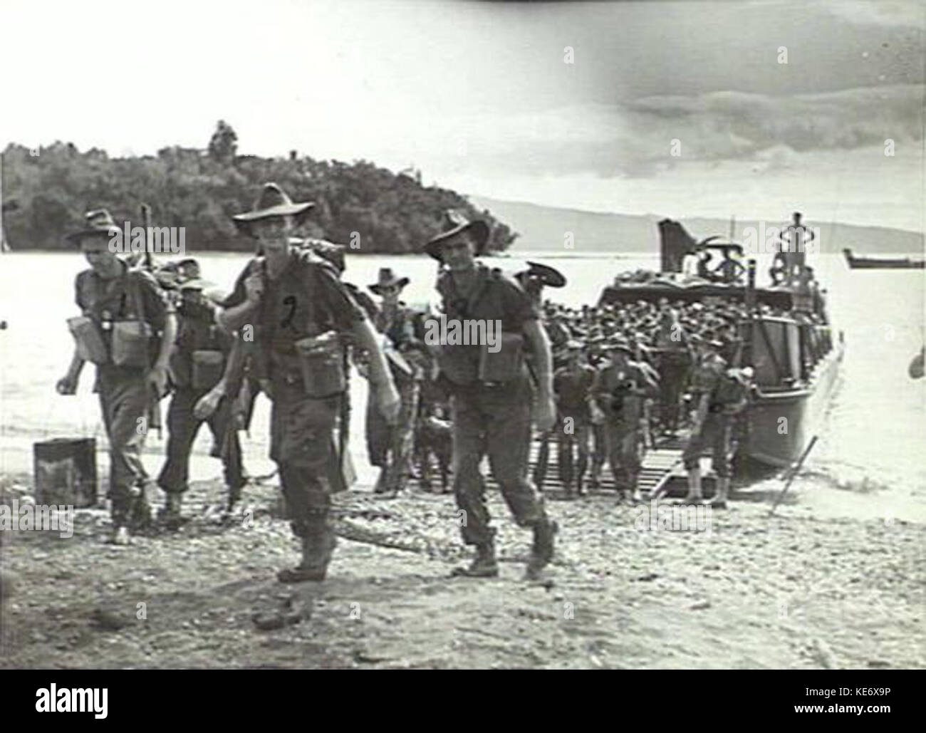 AWM 079843 Australian 16th Battalion on New Britain March 1945 Stock ...