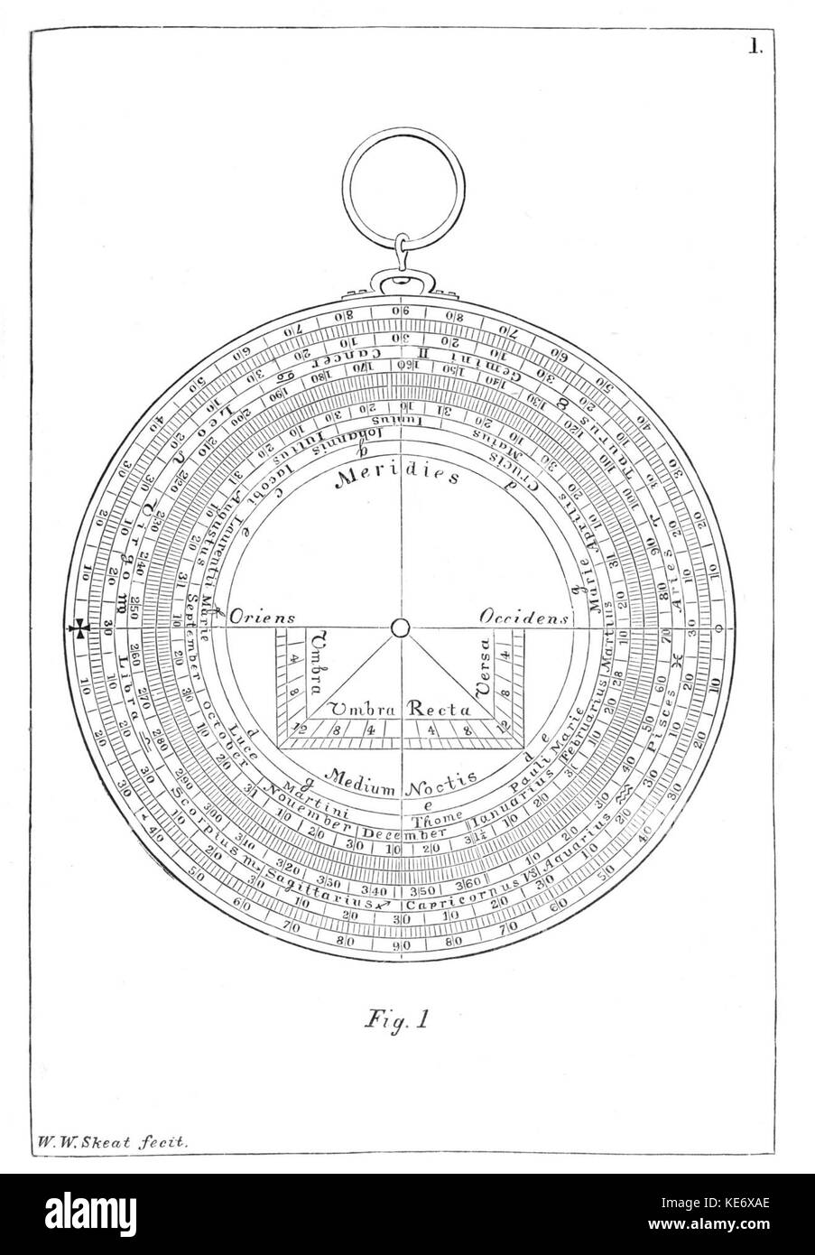 Treatise on the Astrolabe 1 Stock Photo