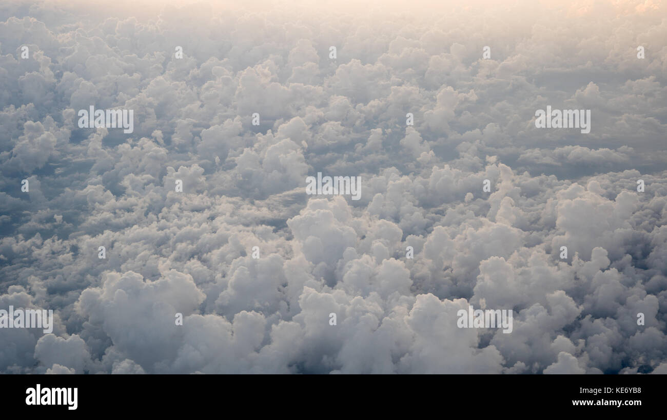 blue sky with the clouds from the plane view Stock Photo - Alamy