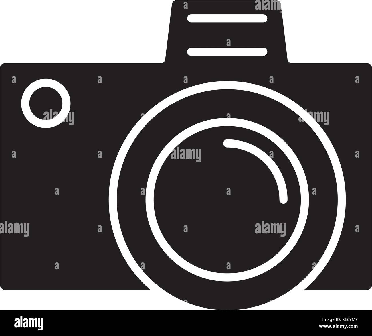 photo camera simple icon, vector illustration, black sign on isolated