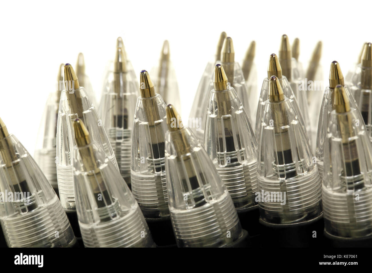 Close up image of ball point pens Stock Photo