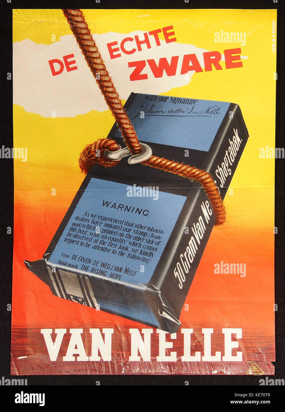 Van Nelle De Echte Zware karonnen reklame bord Stock Photo Alamy