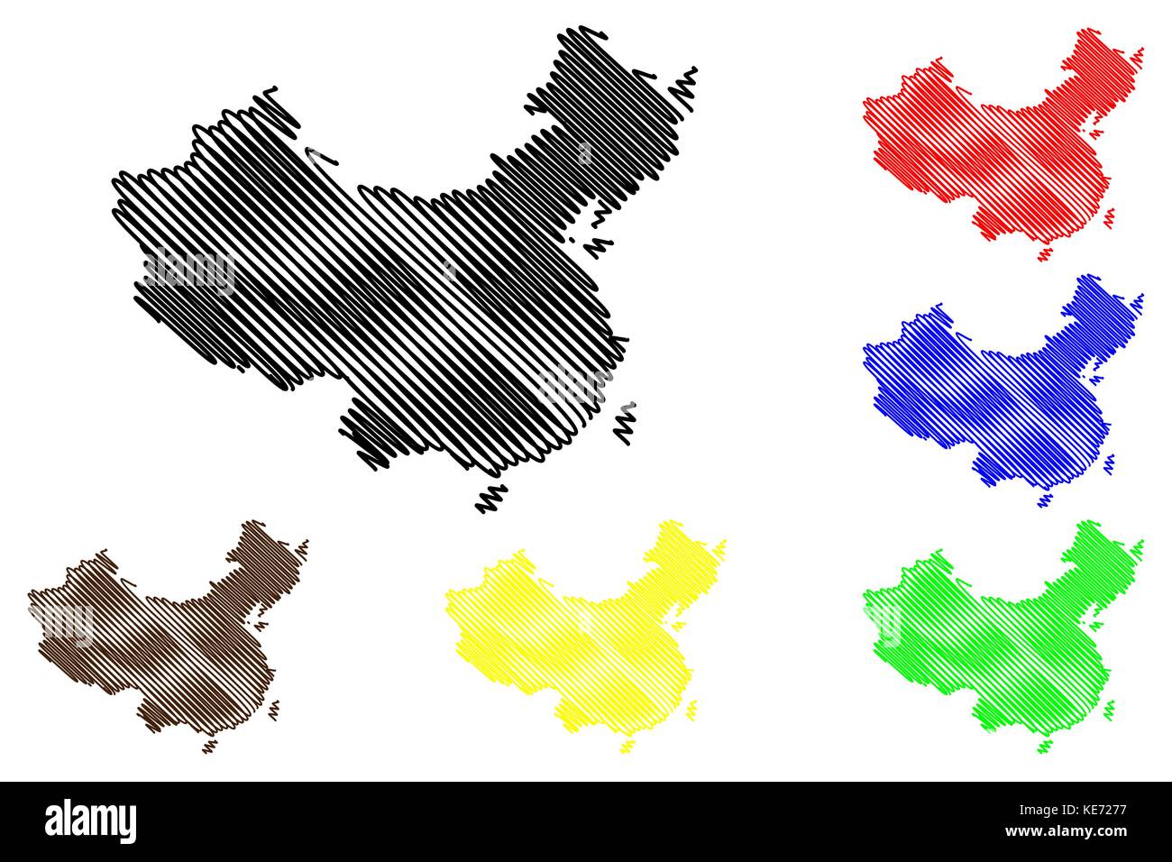 China map vector hi-res stock photography and images - Alamy