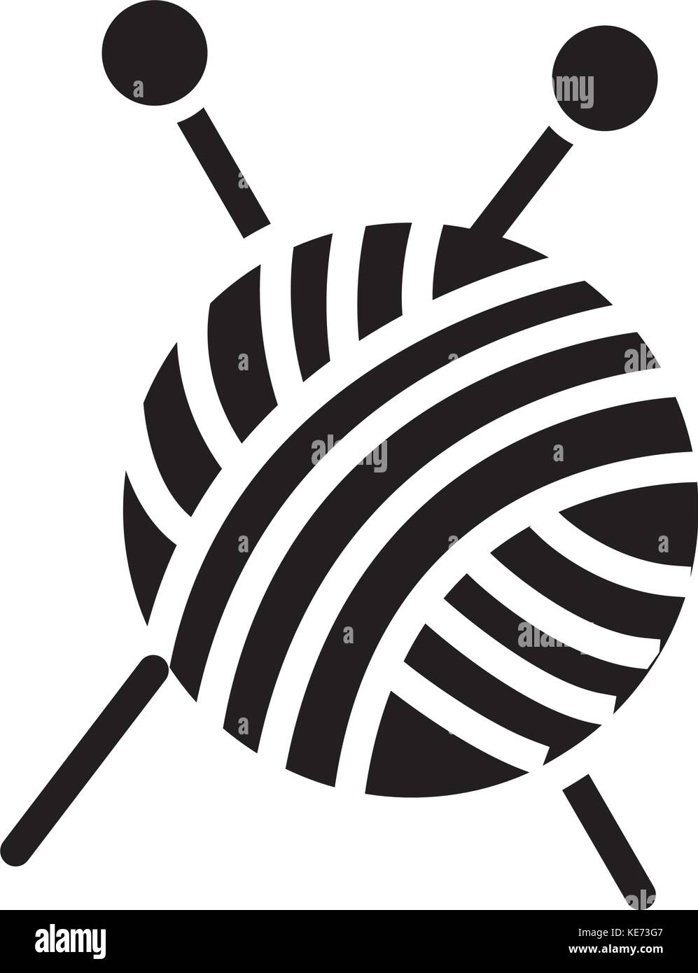 Sewing Ball Of Yarn Knitting Needles Icon Vector Sewing Ball Of Yarn Knitting Needles Icon Vector