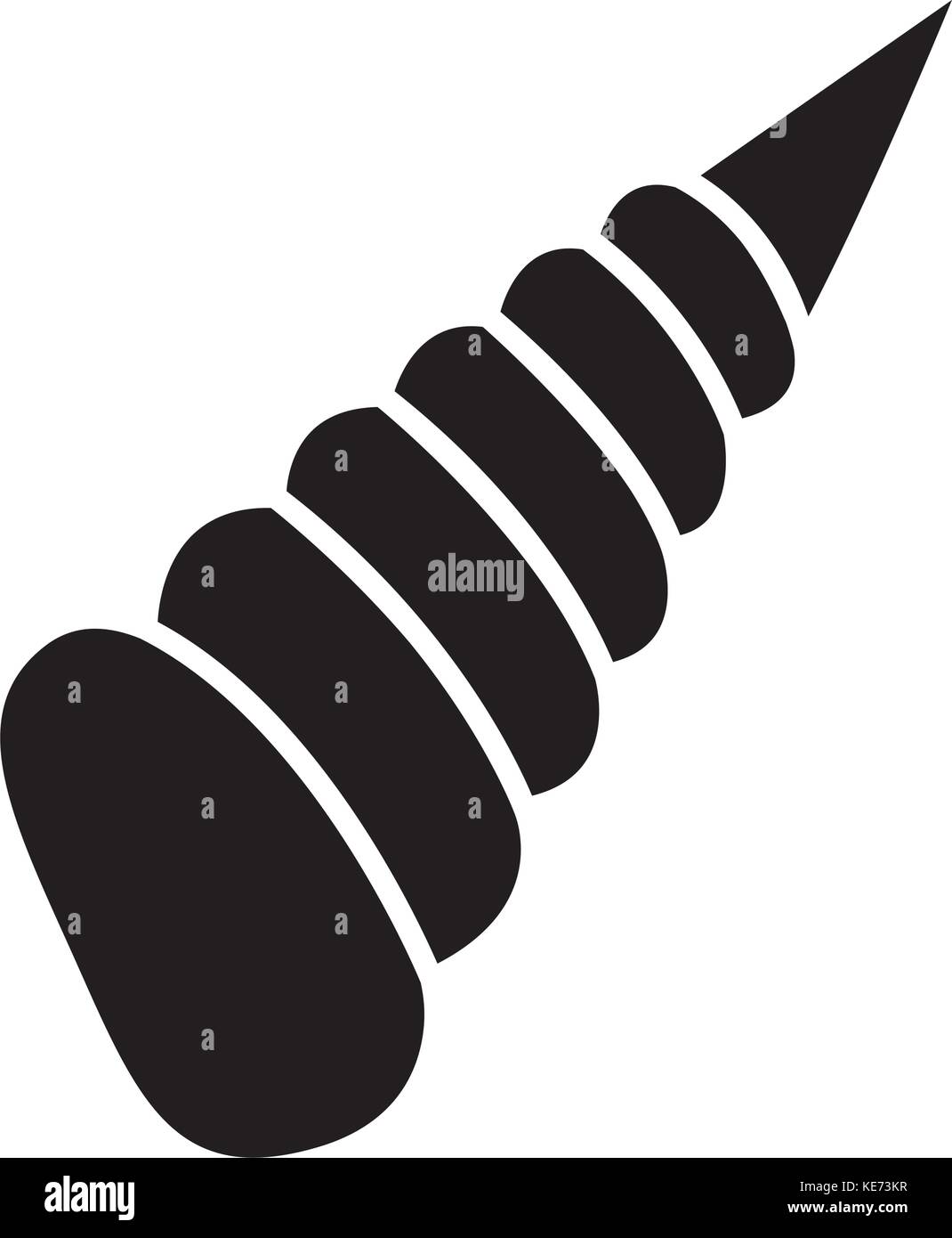 shell small icon, vector illustration, black sign on isolated ...