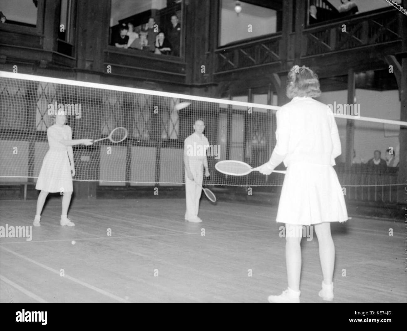 Vintage badminton Black and White Stock Photos & Images - Alamy