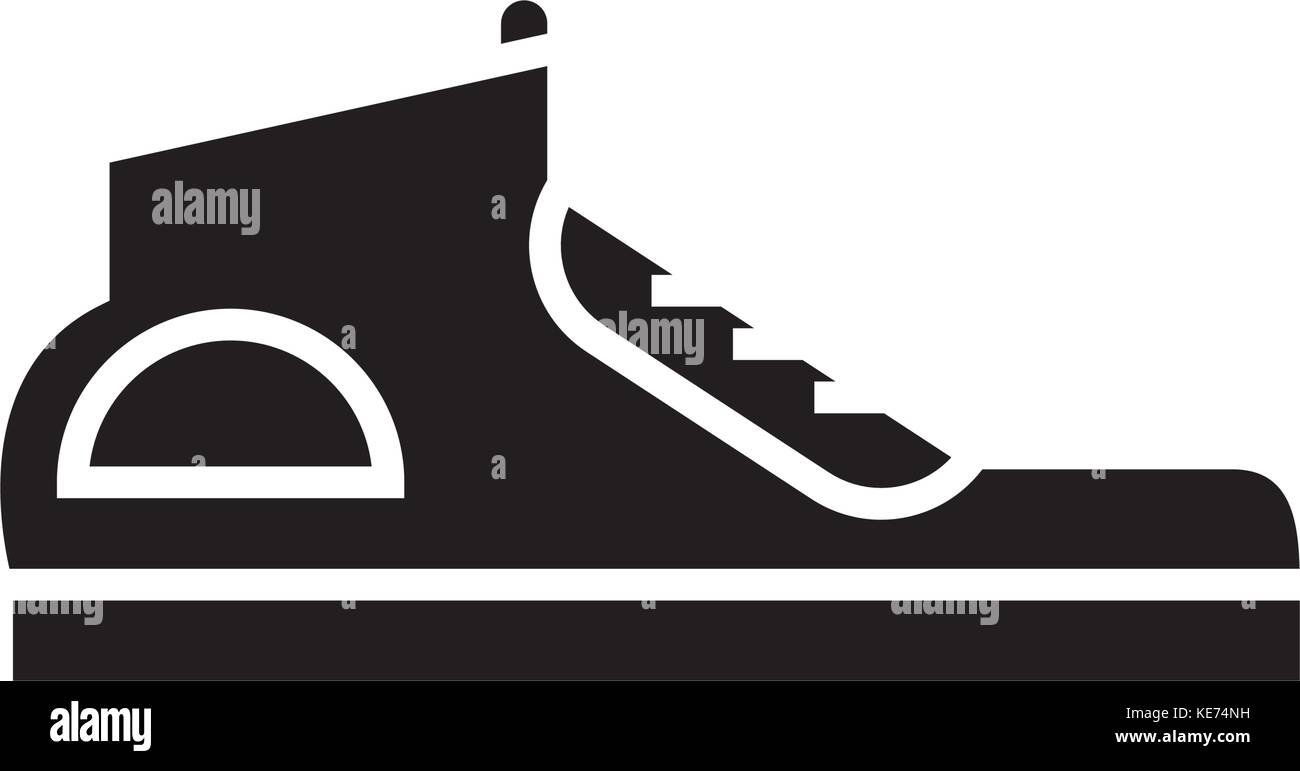 sneakers icon, vector illustration, black sign on isolated background