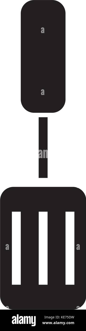 spatula icon, vector illustration, black sign on isolated background ...