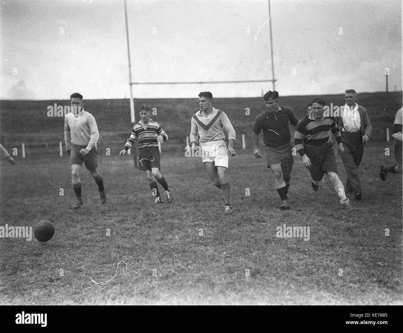 6436 Country Rugby League practice at the Sports Ground Stock Photo