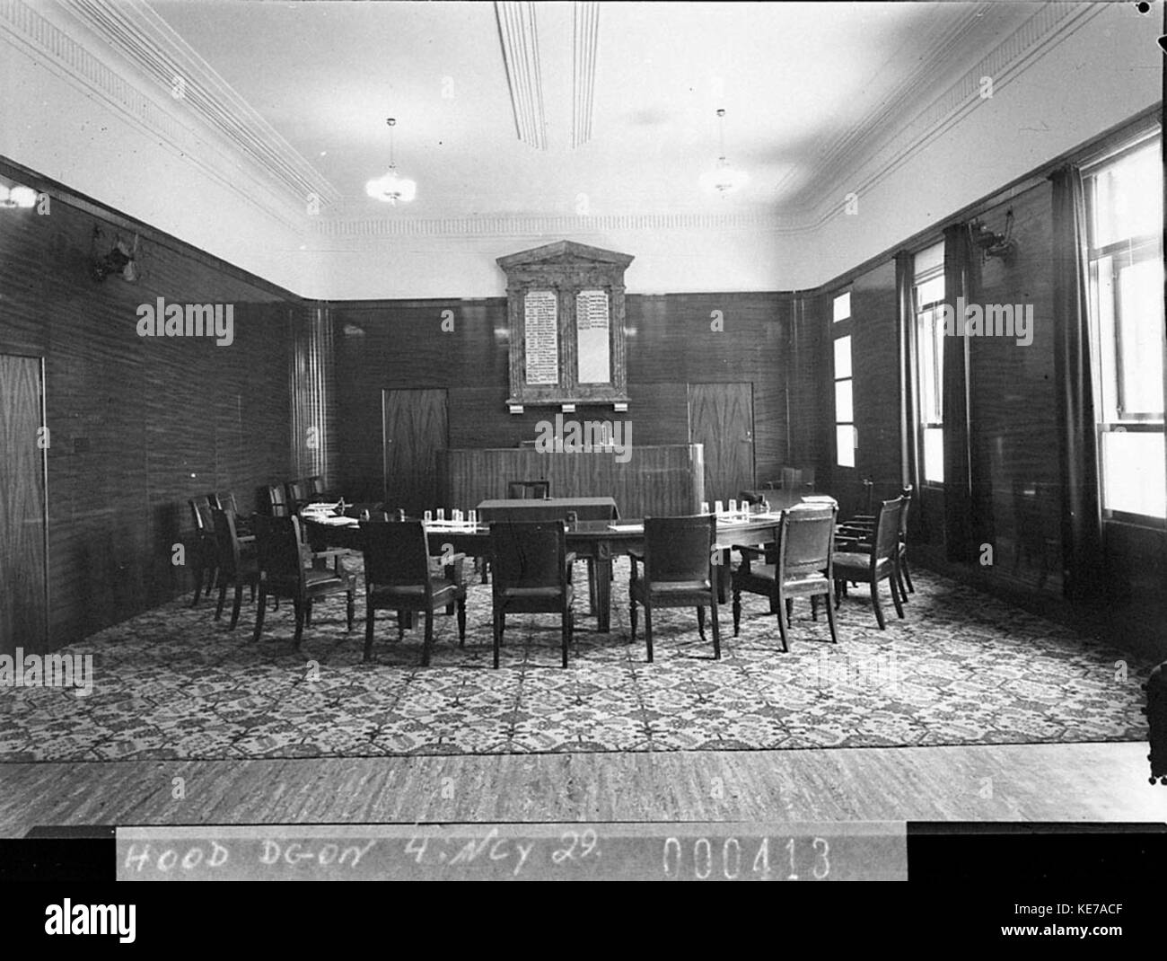 11429 Interior the council room Ashfield Town Hall Stock Photo Alamy