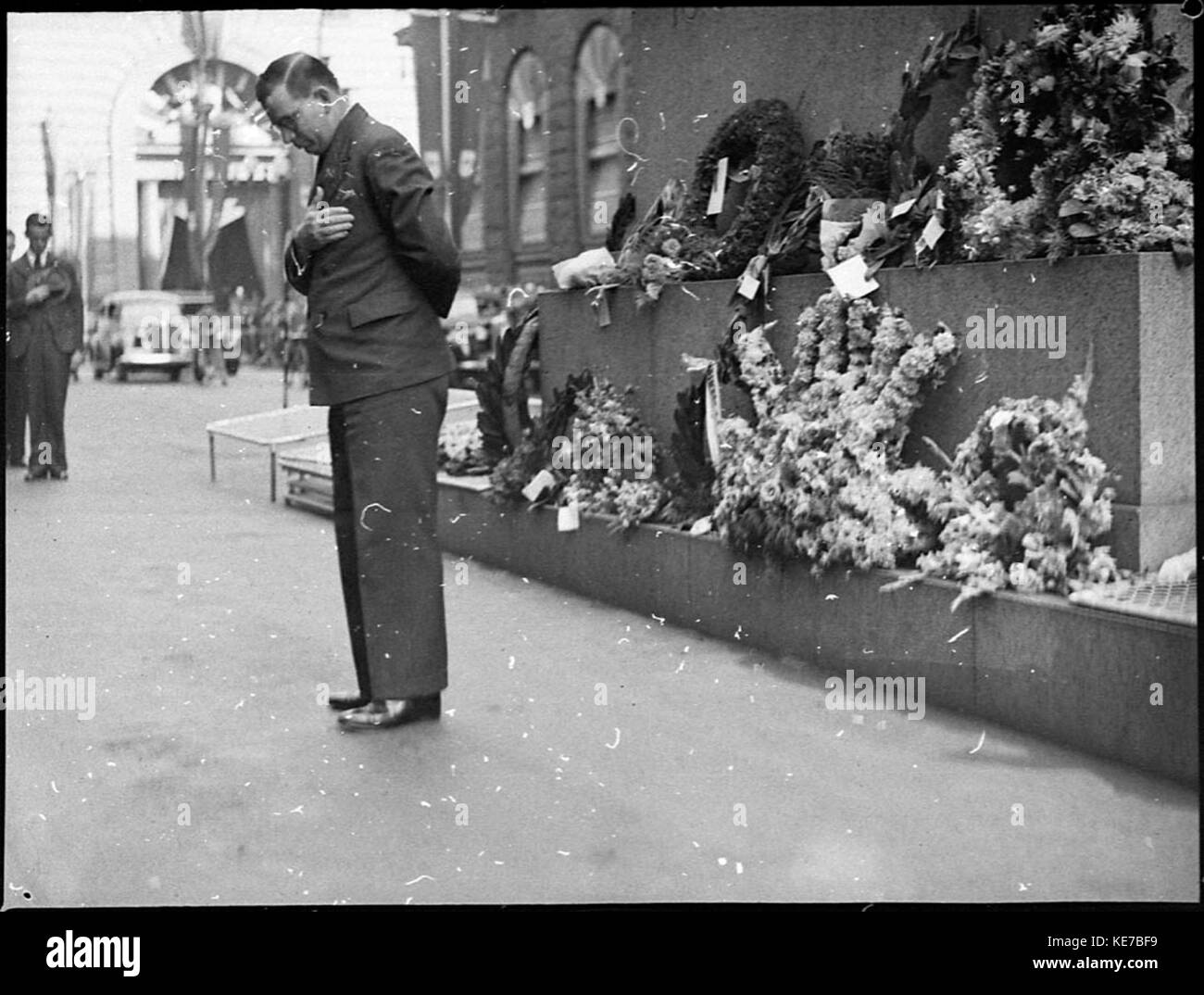 24123 New Zealand contingent at 1937 Anzac Day commemoration Stock