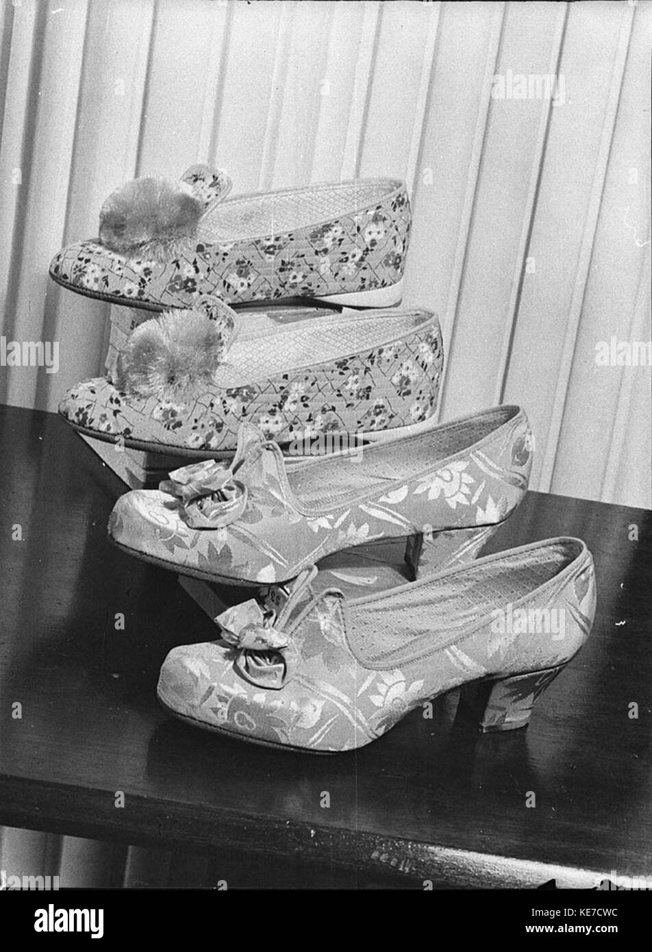 Vintage slippers Black and White Stock Photos & Images - Alamy