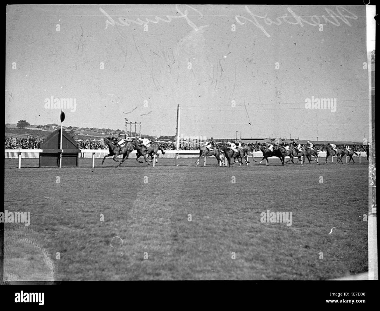 Horse racing races meeting Black and White Stock Photos & Images - Alamy