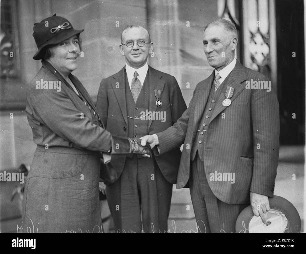 6673 St Johns Ambulance Officials presented with medals Stock Photo