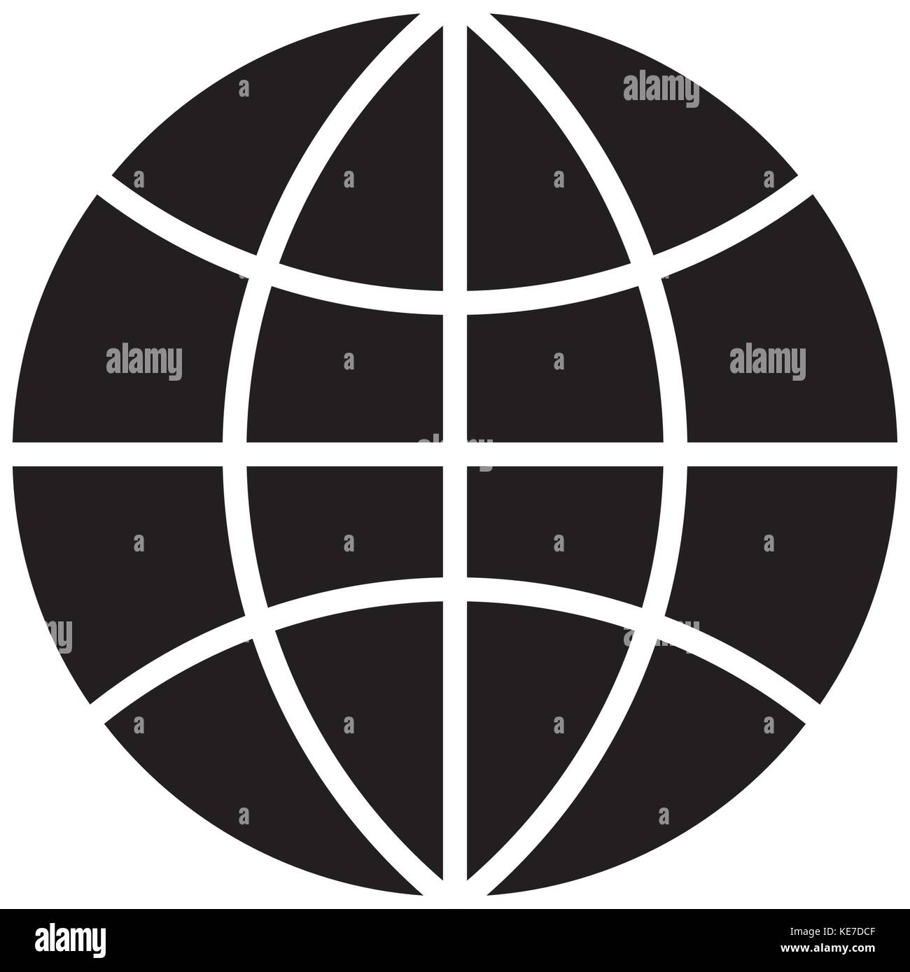globe icon, vector illustration, black sign on isolated background ...