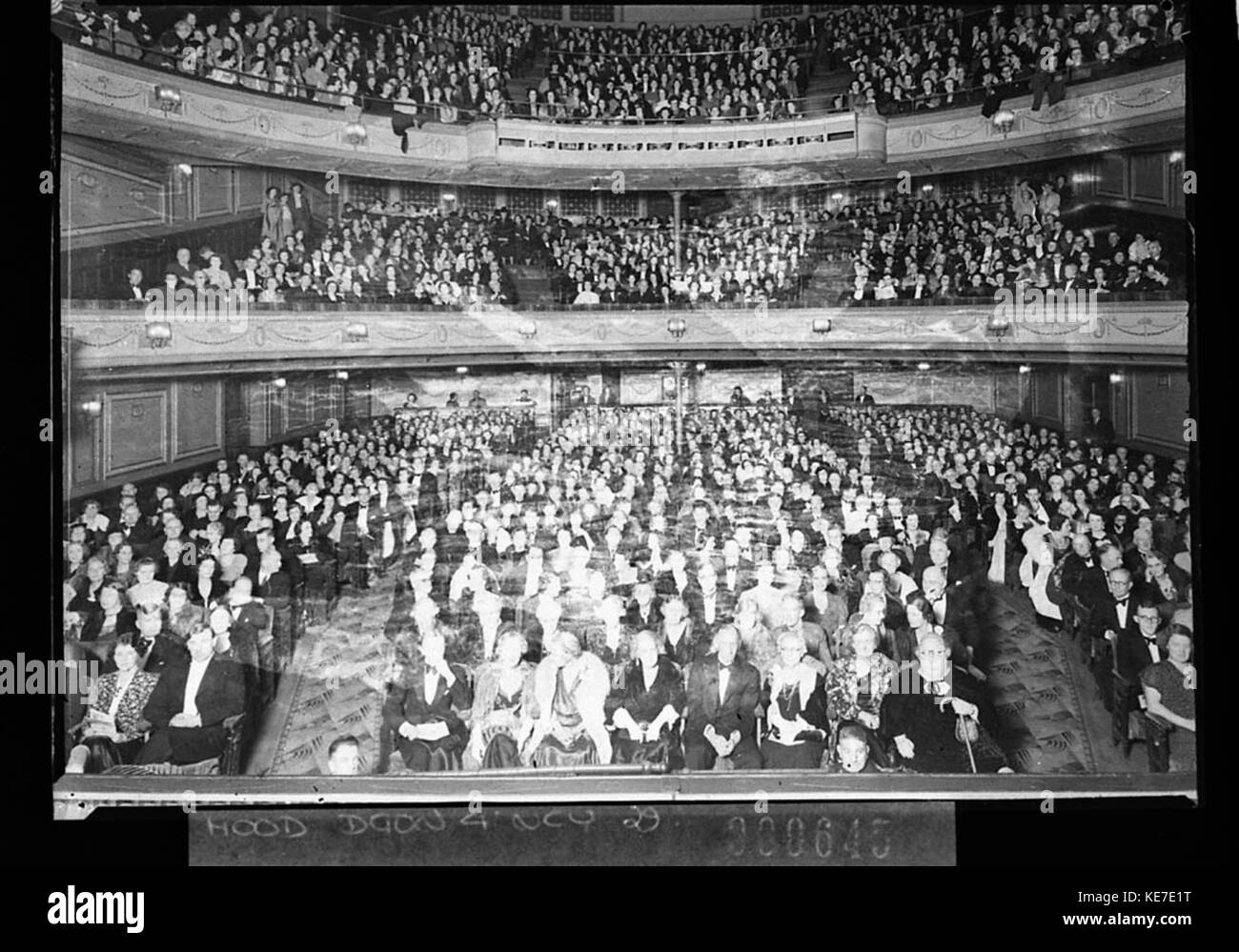 11723 View from the stage of the Theatre Royal showing crowded stalls