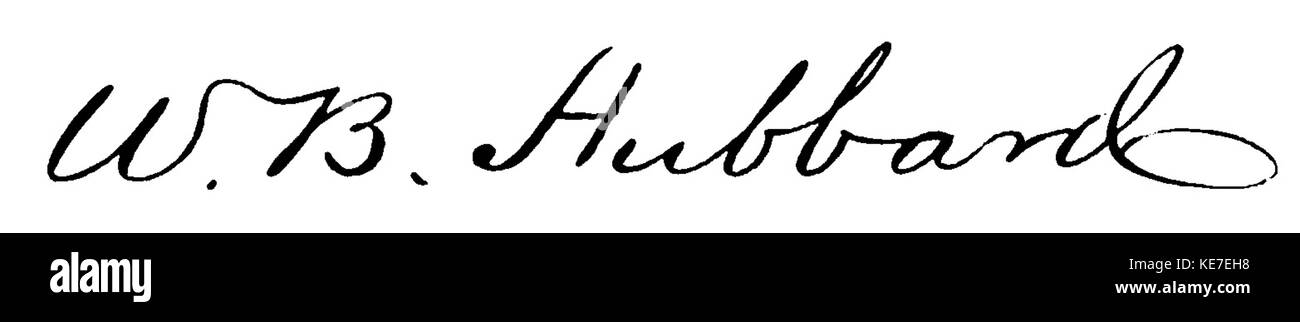 William Blackstone Hubbard signature Stock Photo