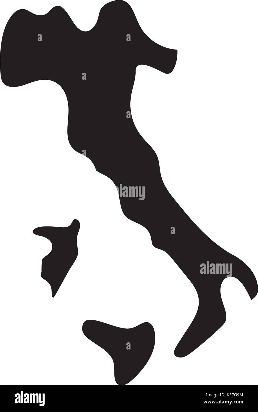 italy icon, vector illustration, black sign on isolated background ...