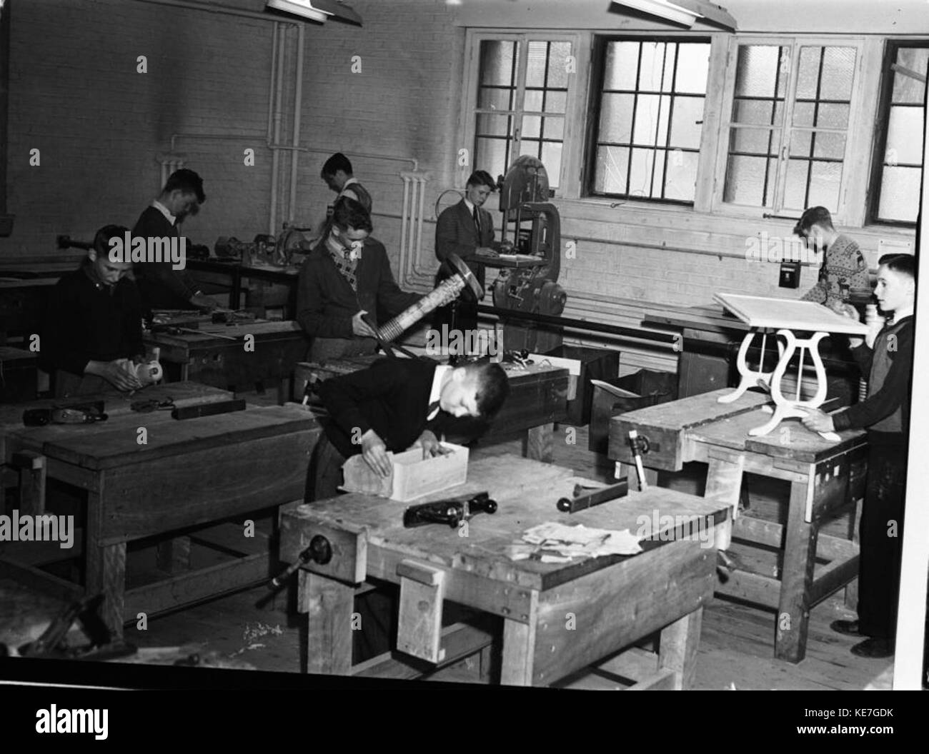 High school grounds Black and White Stock Photos Images Alamy
