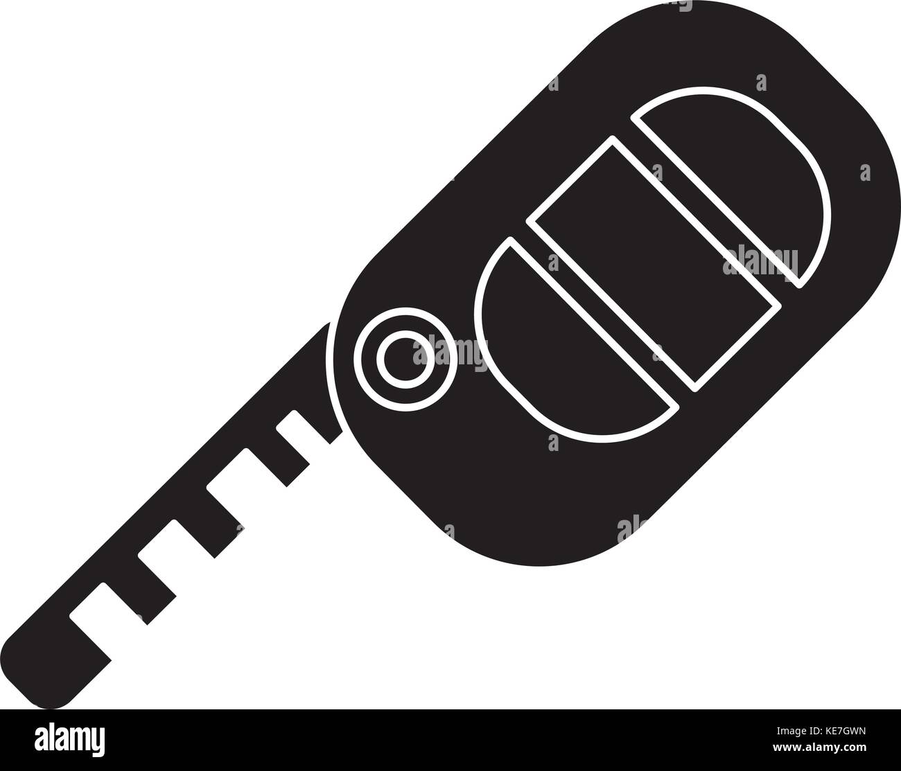 key auto icon, vector illustration, black sign on isolated background ...